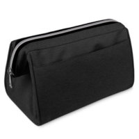 black toiletry bag