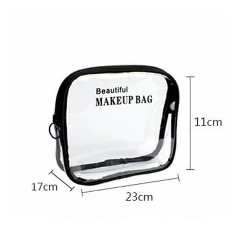 Clear PVC Makeup Bags With Logo Printing